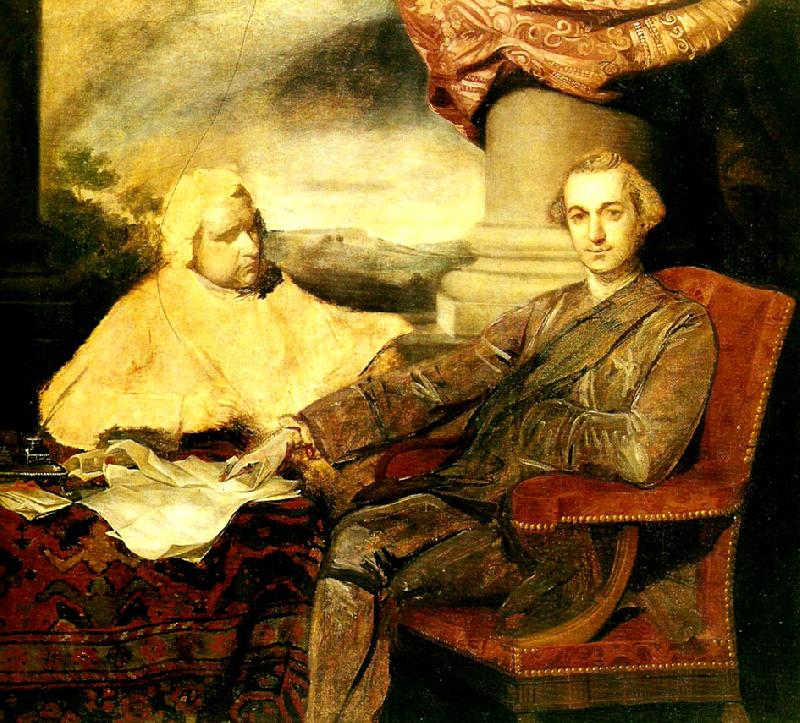 Sir Joshua Reynolds lord rockingham and his secretary, edmund burke